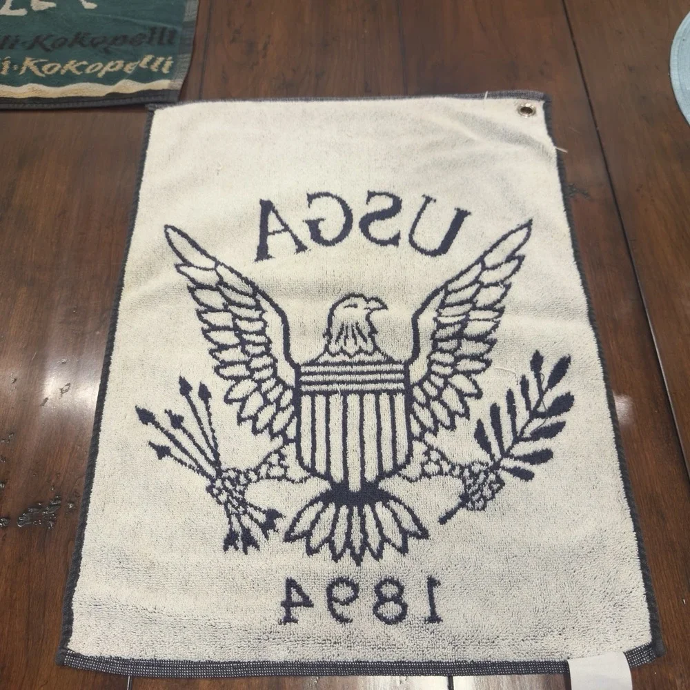 4 Vintage Golf Bag Towels United States Golf Association Member/‎ Kokopelli